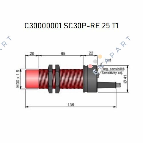 SC30P-RE25 T1 Капазитивен сензор